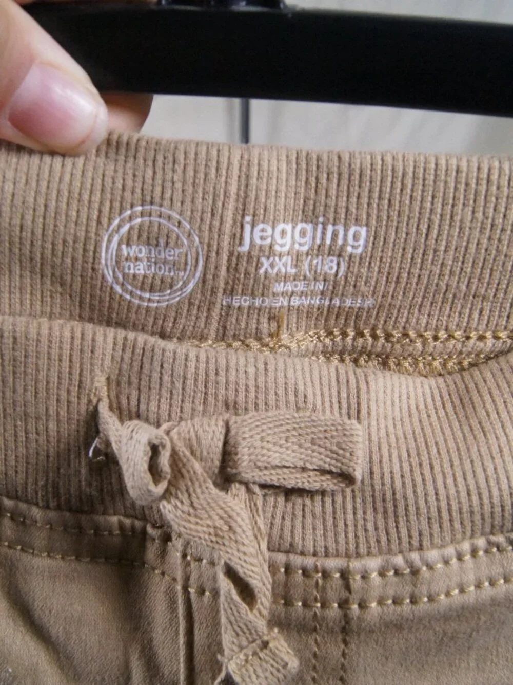 Wonder Nation Mocha Jeggings-Stretch Waistband XXL (18) Better Cotton Initiative